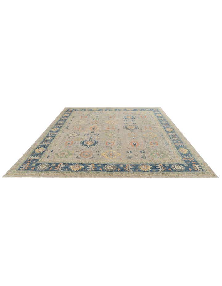 12' x 14' 9 Hand Knotted Oushak Wool Rug