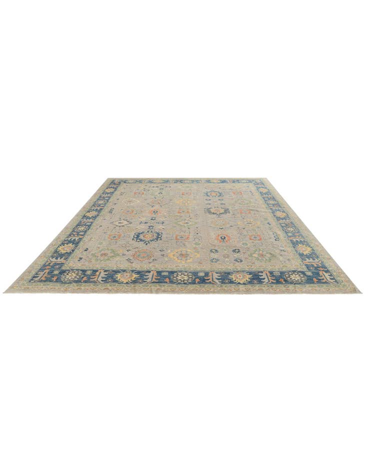 Detail image of 12' x 14' 9 Hand Knotted Oushak Wool Rug