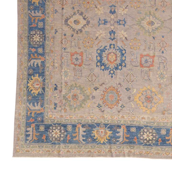 12' x 14' 9 Hand Knotted Oushak Wool Rug