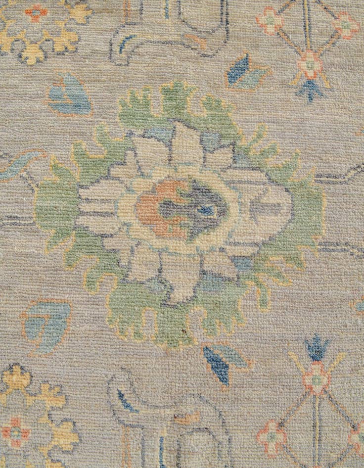Detail image of 12' x 14' 9 Hand Knotted Oushak Wool Rug