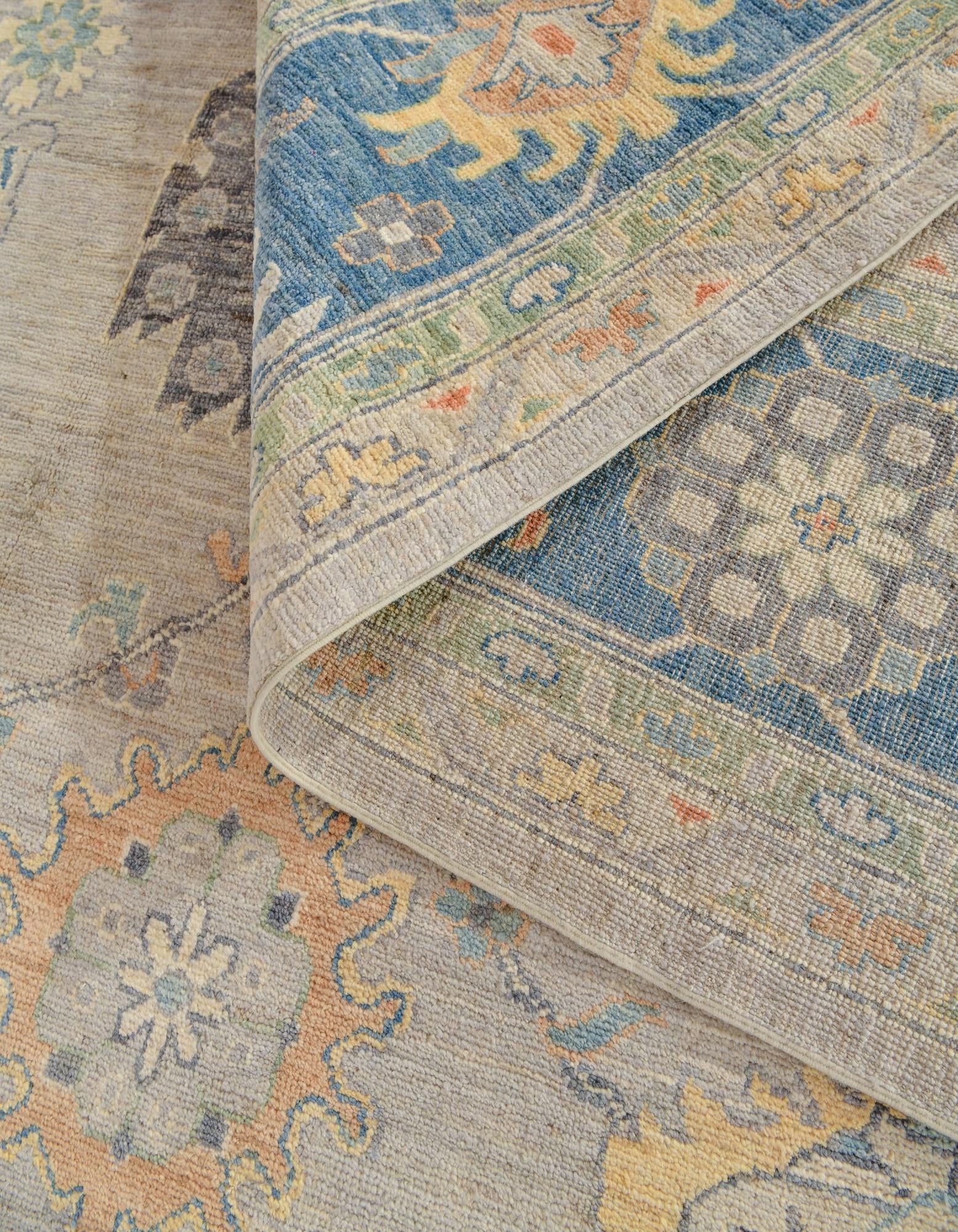 12' x 14' 9 Hand Knotted Oushak Wool Rug