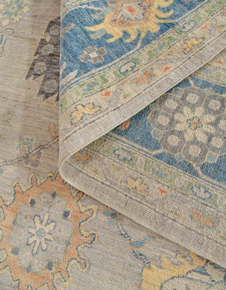 Detail image of 12' x 14' 9 Hand Knotted Oushak Wool Rug