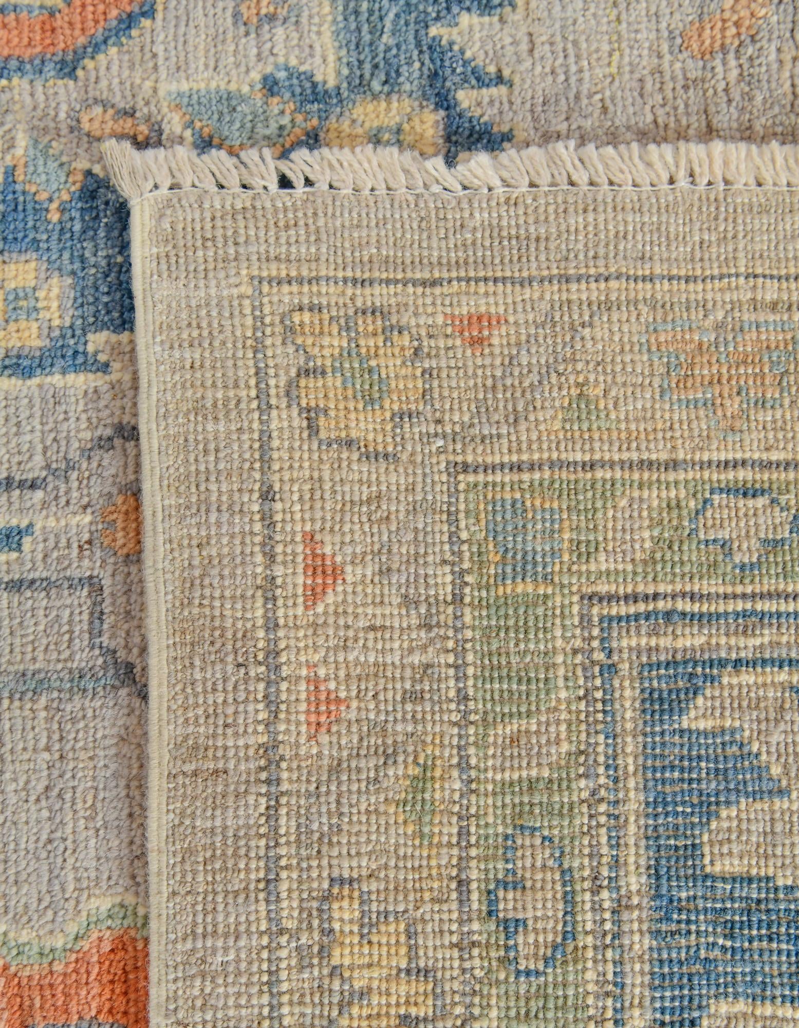 12' x 14' 9 Hand Knotted Oushak Wool Rug