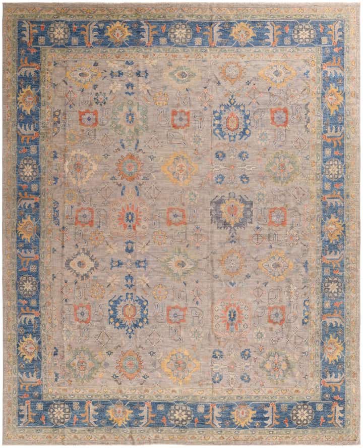 12' x 14' 9 Hand Knotted Oushak Wool Rug