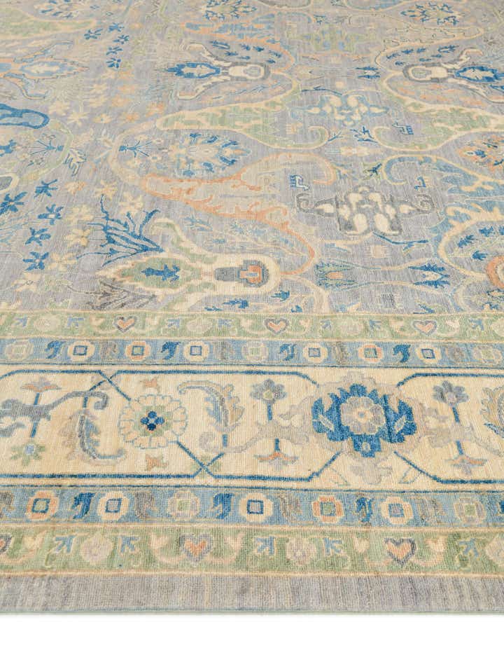 13' x 17' 9 Hand Knotted Oushak Wool Rug