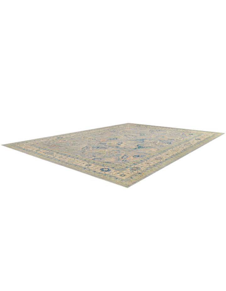 13' x 17' 9 Hand Knotted Oushak Wool Rug