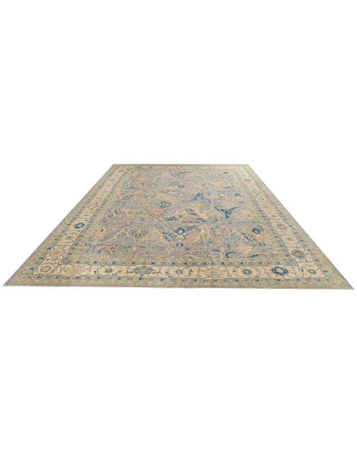 13' x 17' 9 Hand Knotted Oushak Wool Rug