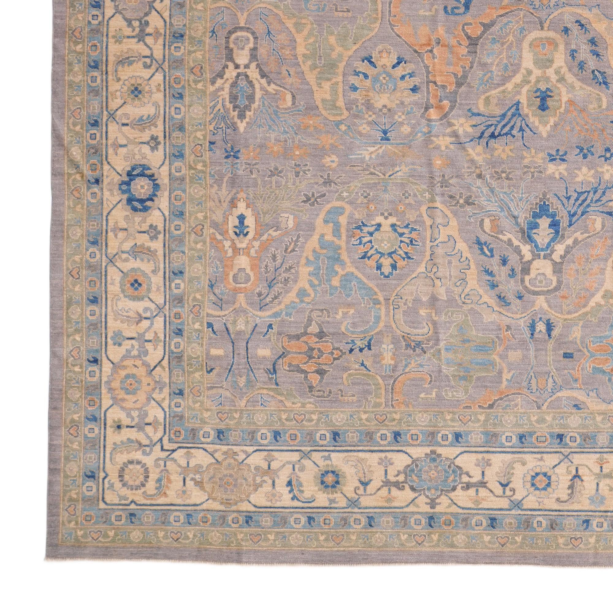 13' x 17' 9 Hand Knotted Oushak Wool Rug