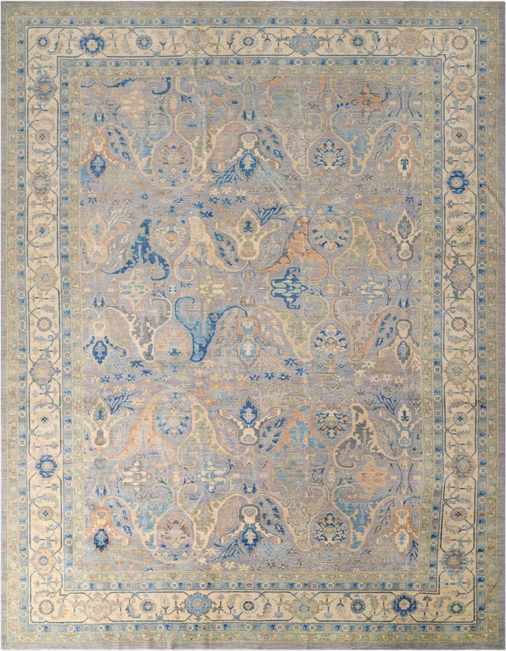Detail image of 13' x 17' 9 Hand Knotted Oushak Wool Rug