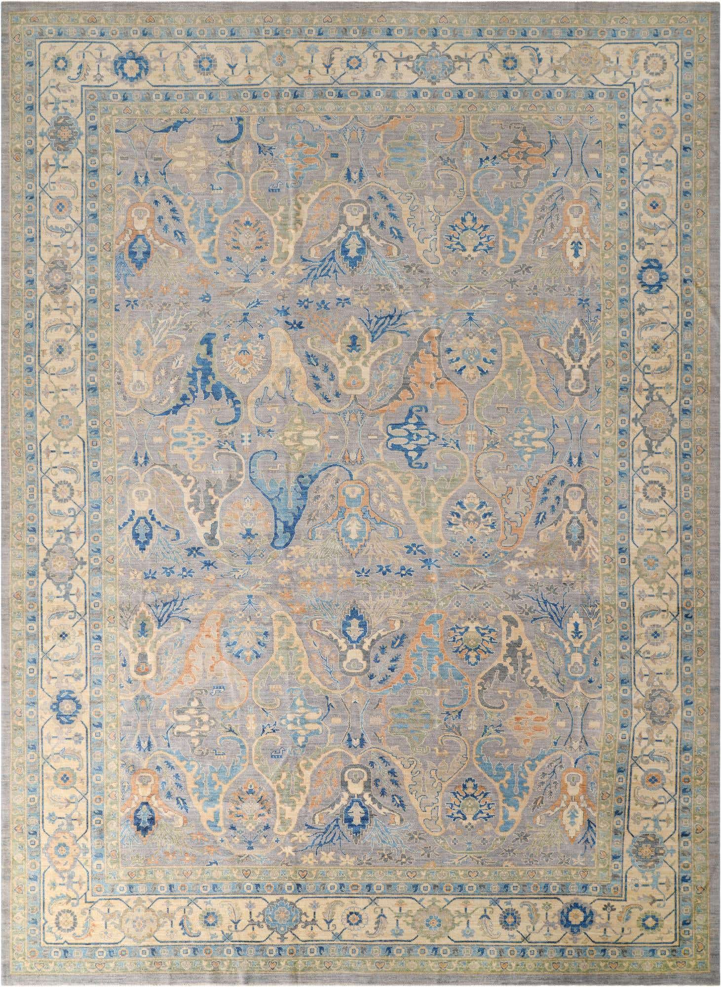 13' x 17' 9 Hand Knotted Oushak Wool Rug