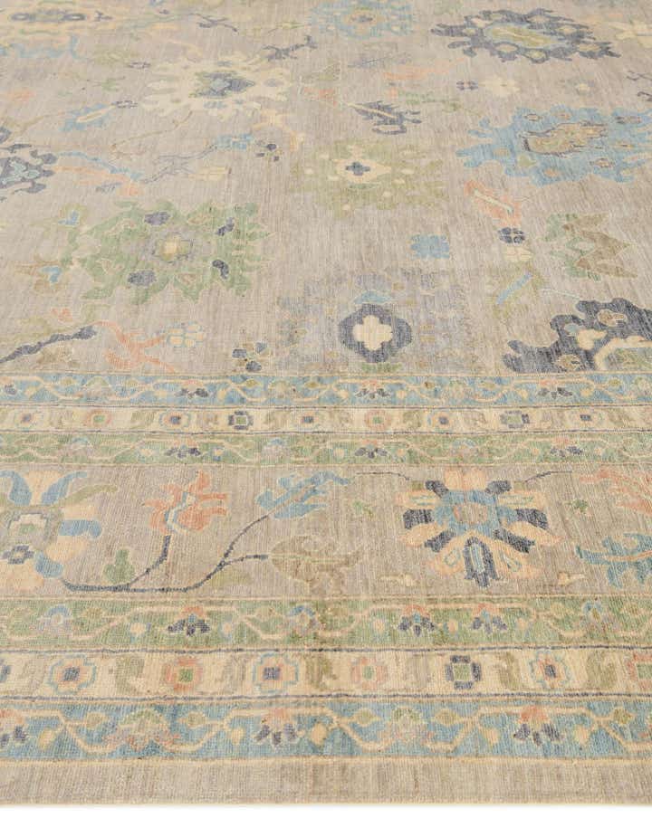 13' 3 x 16' 10 Hand Knotted Oushak Wool Rug