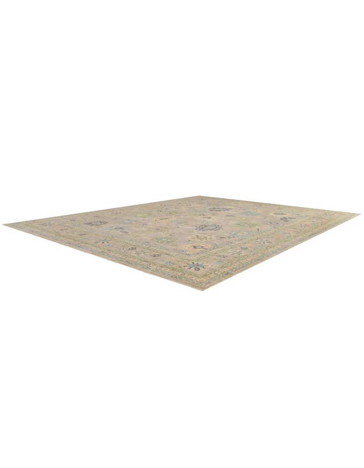 13' 3 x 16' 10 Hand Knotted Oushak Wool Rug