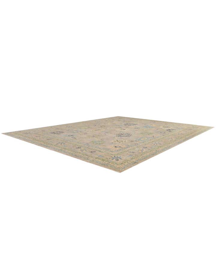 13' 3 x 16' 10 Hand Knotted Oushak Wool Rug