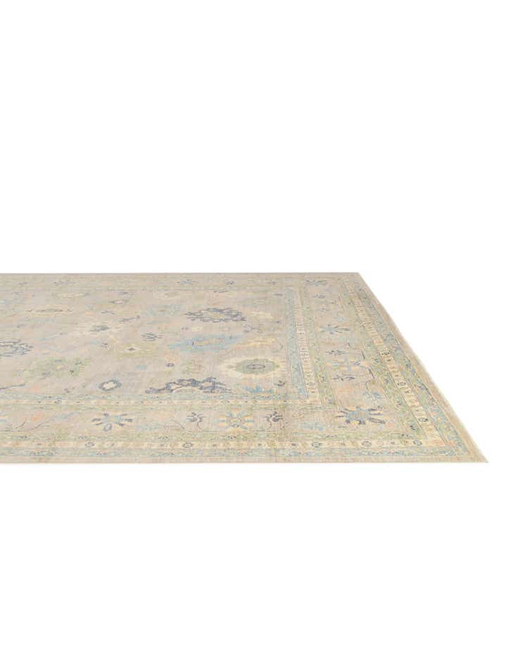13' 3 x 16' 10 Hand Knotted Oushak Wool Rug