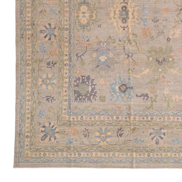 Detail image of 13' 3 x 16' 10 Hand Knotted Oushak Wool Rug