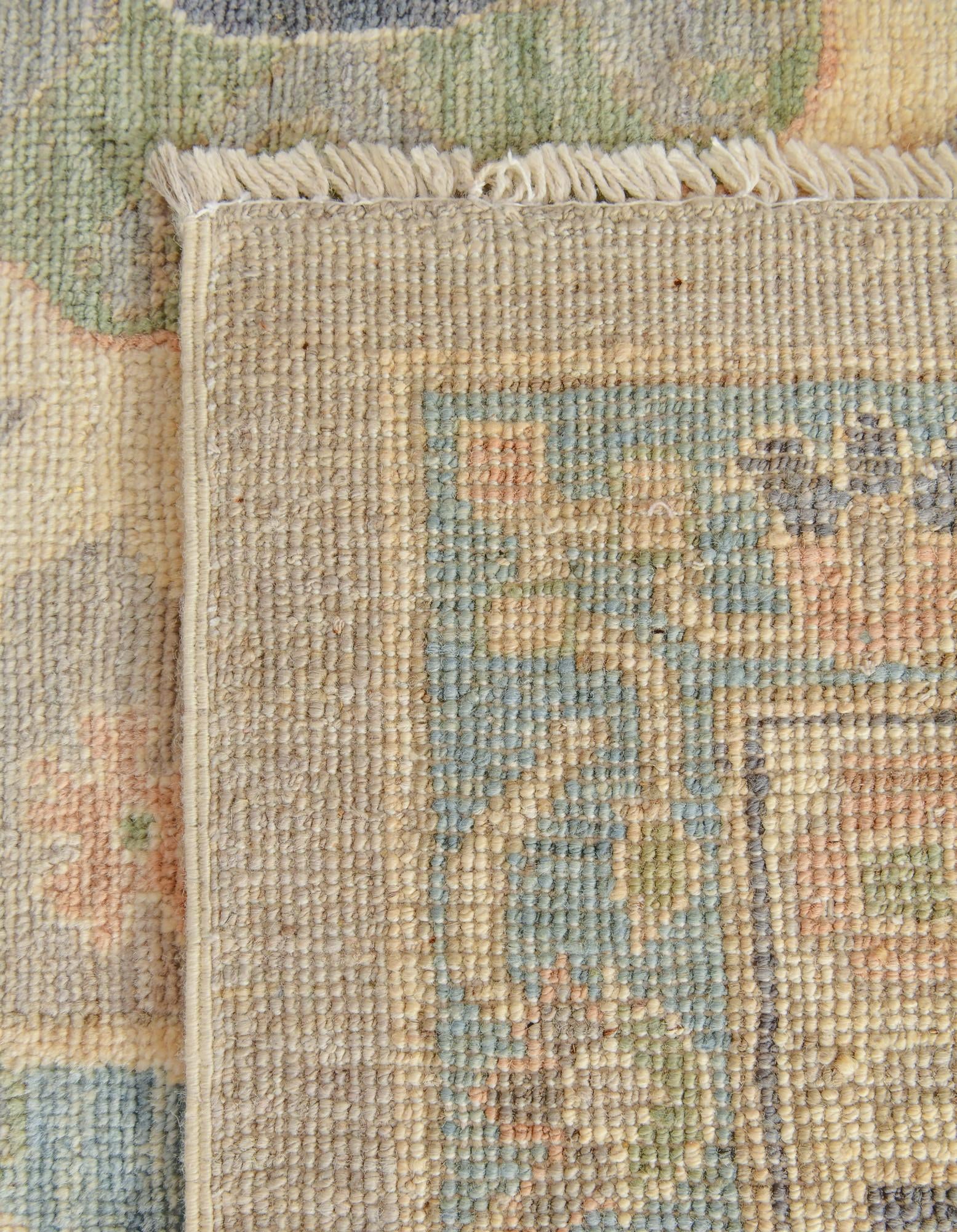 13' 3 x 16' 10 Hand Knotted Oushak Wool Rug
