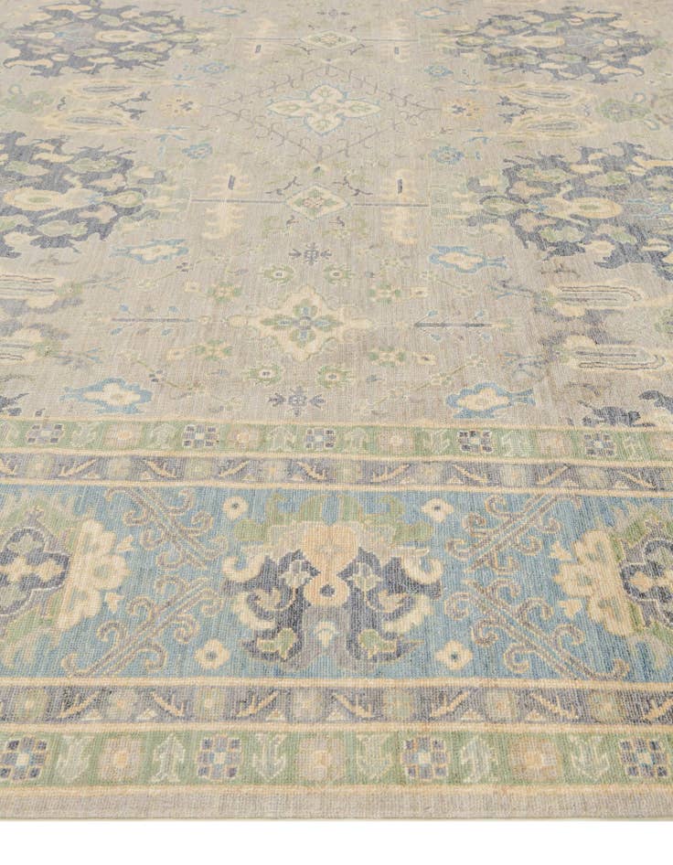 Detail image of 11' 11 x 14' 11 Hand Knotted Oushak Wool Rug