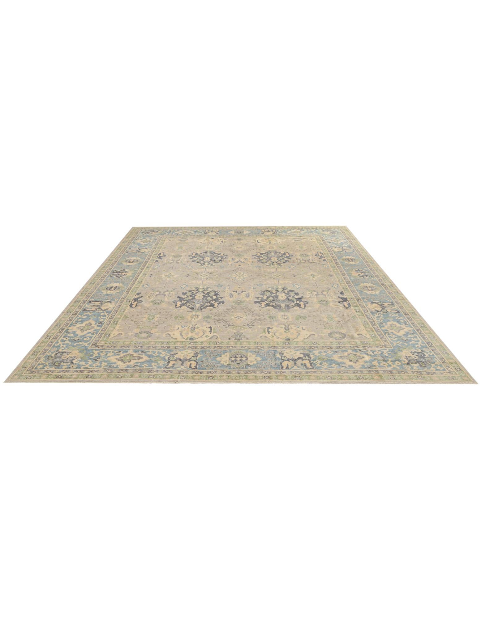 11' 11 x 14' 11 Hand Knotted Oushak Wool Rug