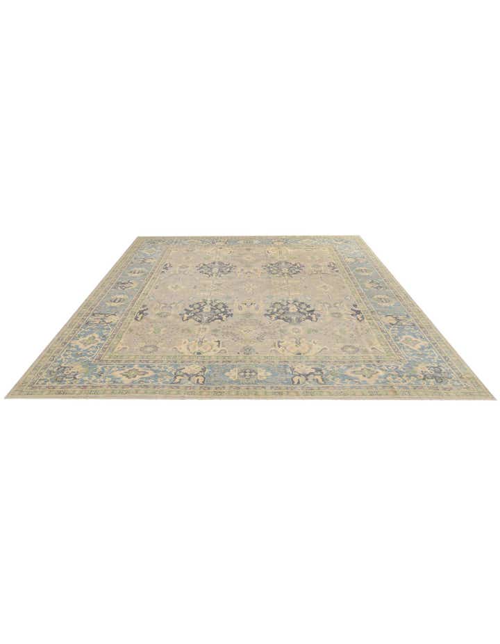 11' 11 x 14' 11 Hand Knotted Oushak Wool Rug