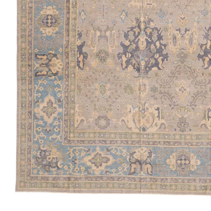 Detail image of 11' 11 x 14' 11 Hand Knotted Oushak Wool Rug