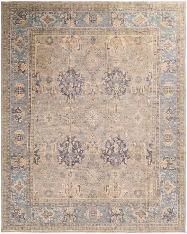 11' 11 x 14' 11 Hand Knotted Oushak Wool Rug