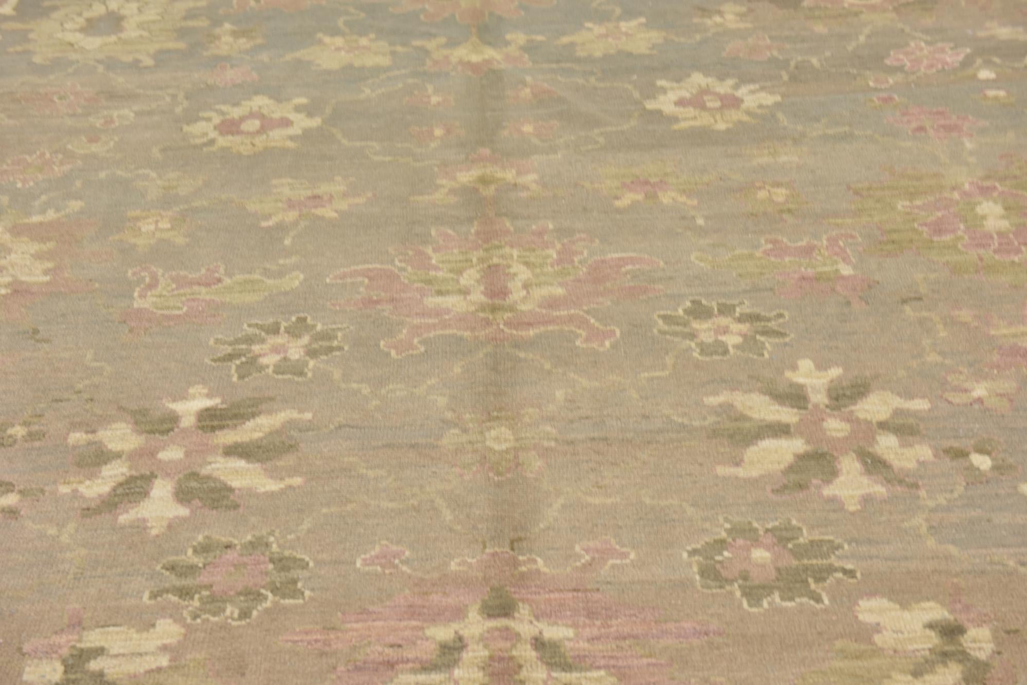 10' 8 x 15' Hand Knotted Oushak Wool Rug