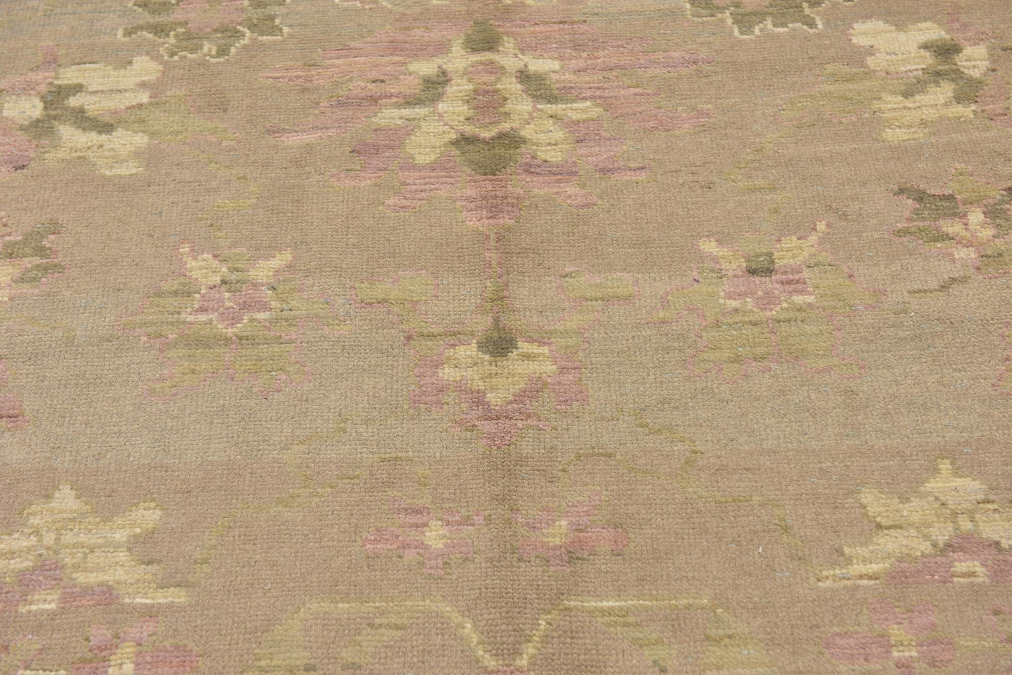 10' 8 x 15' Hand Knotted Oushak Wool Rug