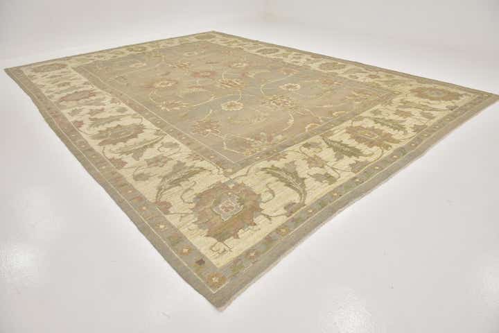 11' 5 x 15' 8 Hand Knotted Oushak Wool Rug
