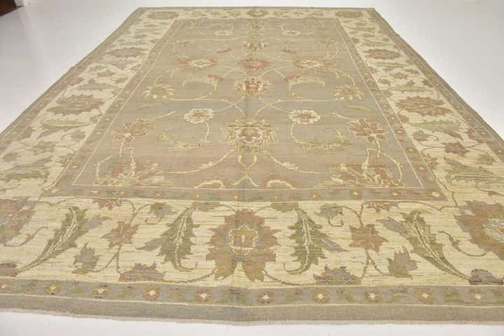 11' 5 x 15' 8 Hand Knotted Oushak Wool Rug