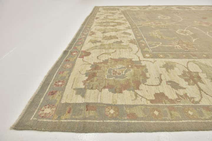 11' 5 x 15' 8 Hand Knotted Oushak Wool Rug
