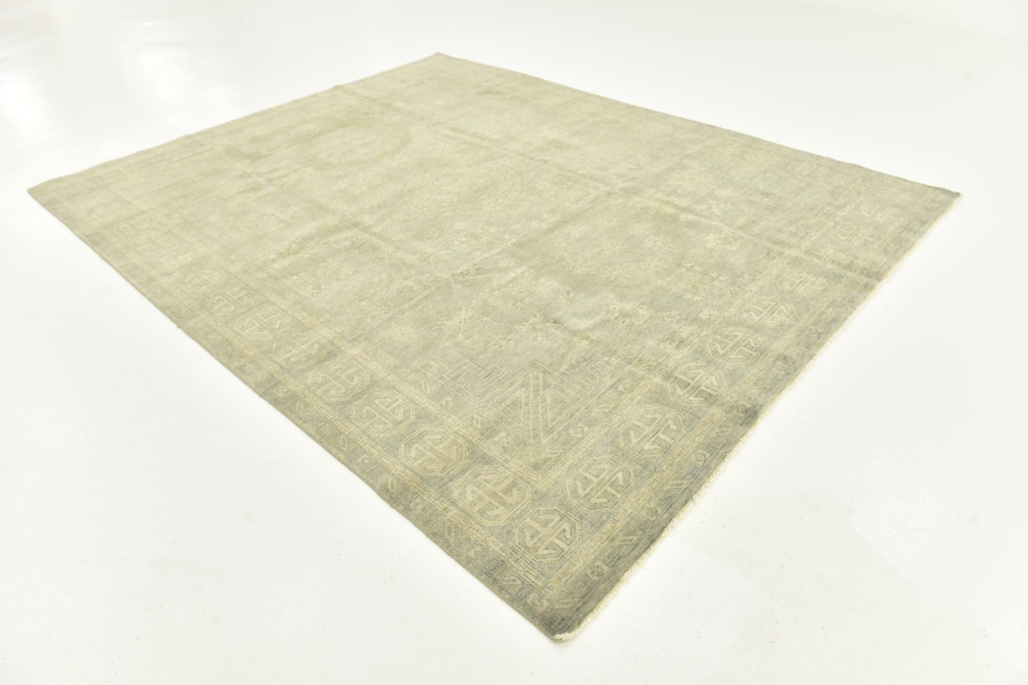 8' x 9' 10 Hand Knotted Oushak Wool Rug