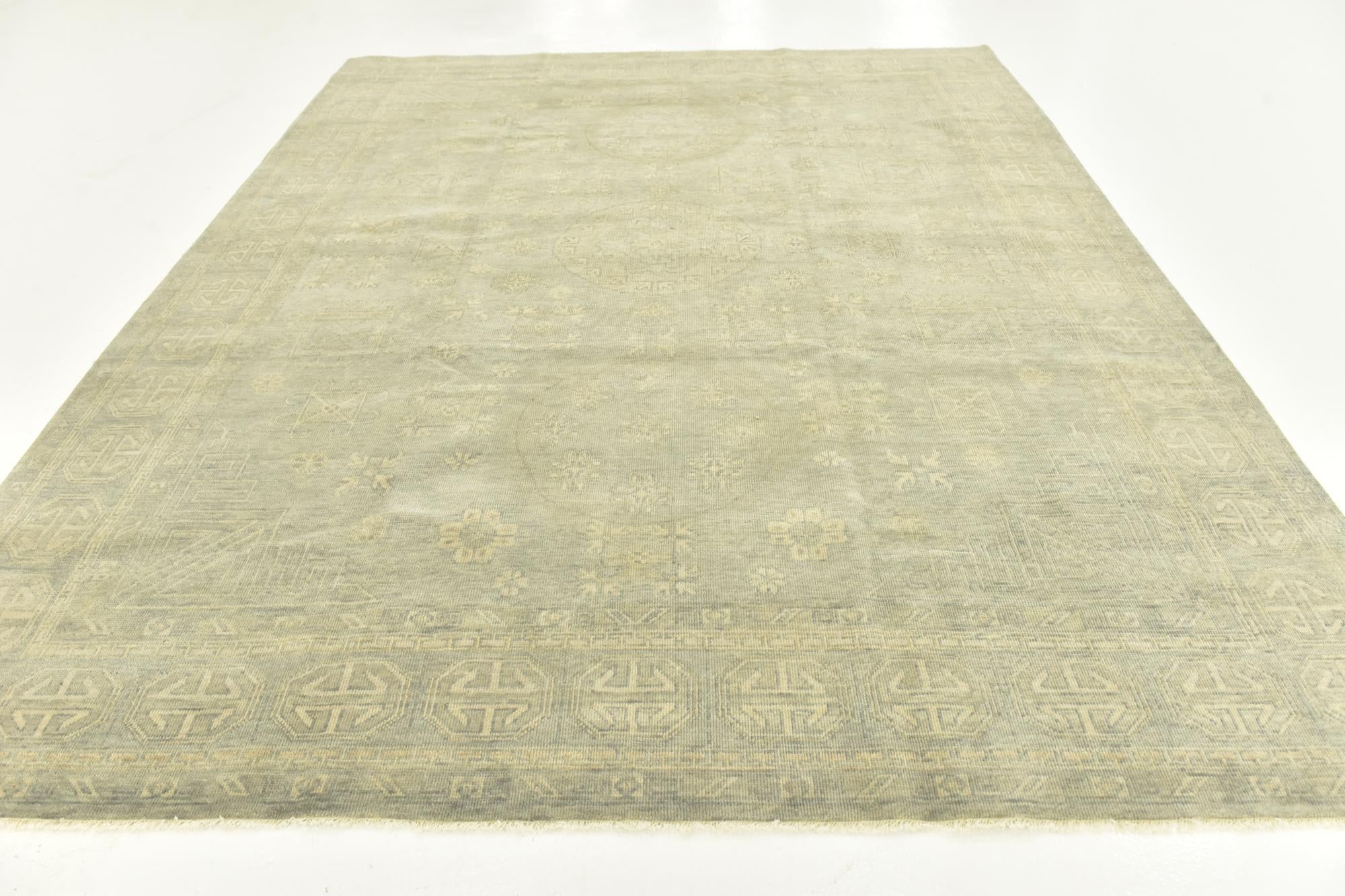 8' x 9' 10 Hand Knotted Oushak Wool Rug