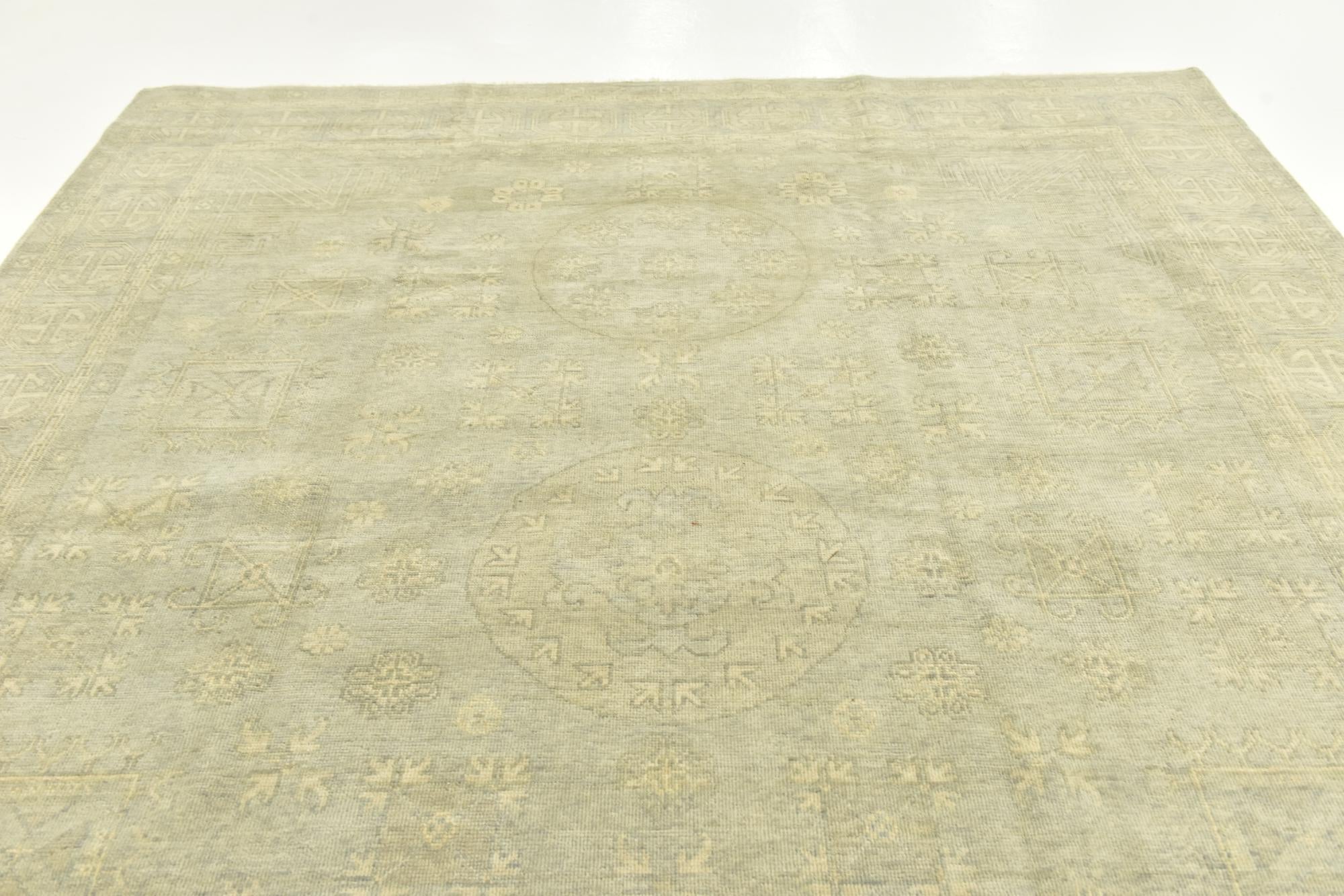 8' x 9' 10 Hand Knotted Oushak Wool Rug