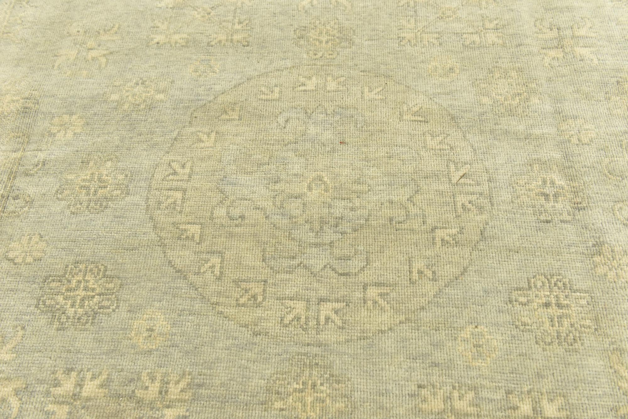8' x 9' 10 Hand Knotted Oushak Wool Rug