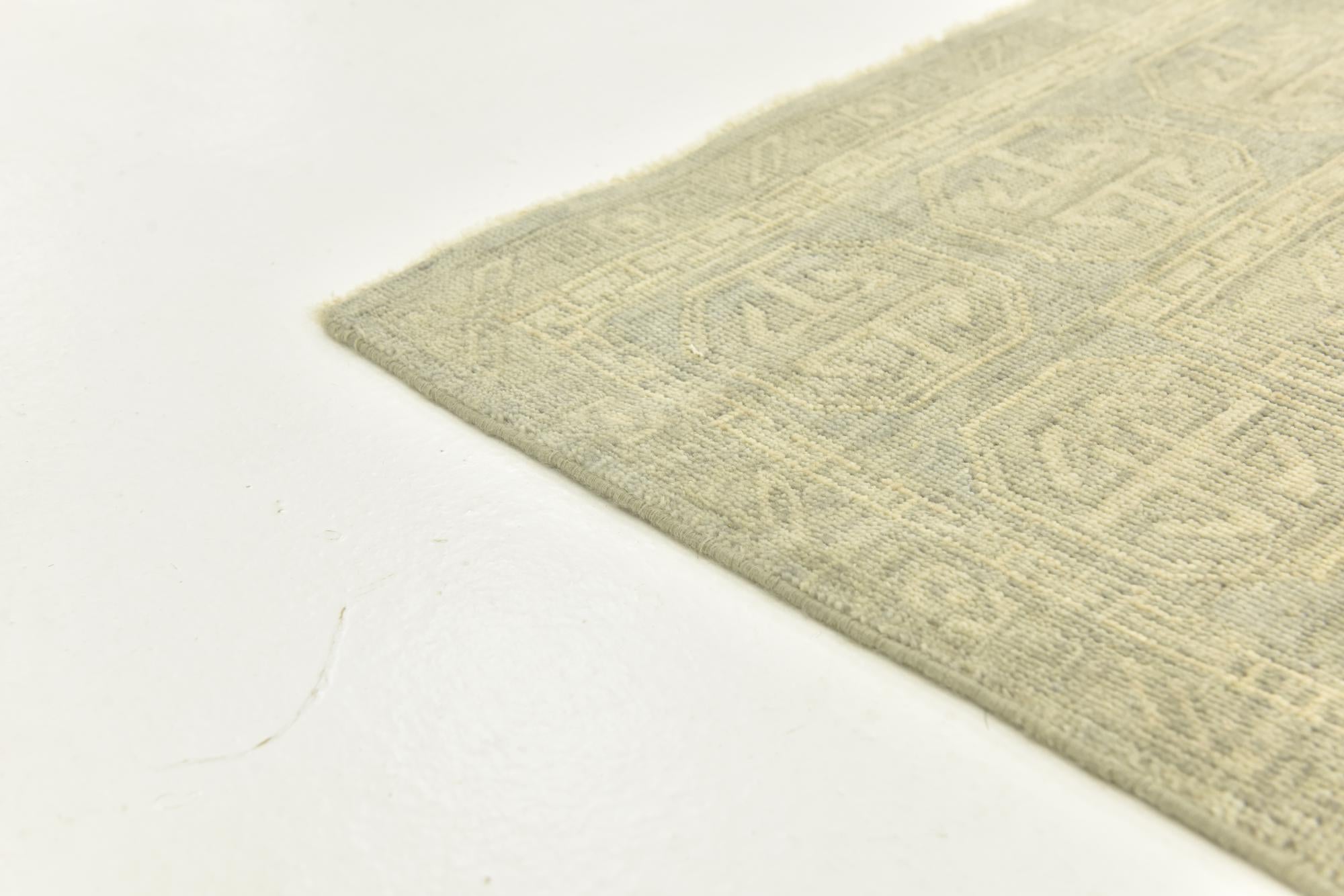 8' x 9' 10 Hand Knotted Oushak Wool Rug
