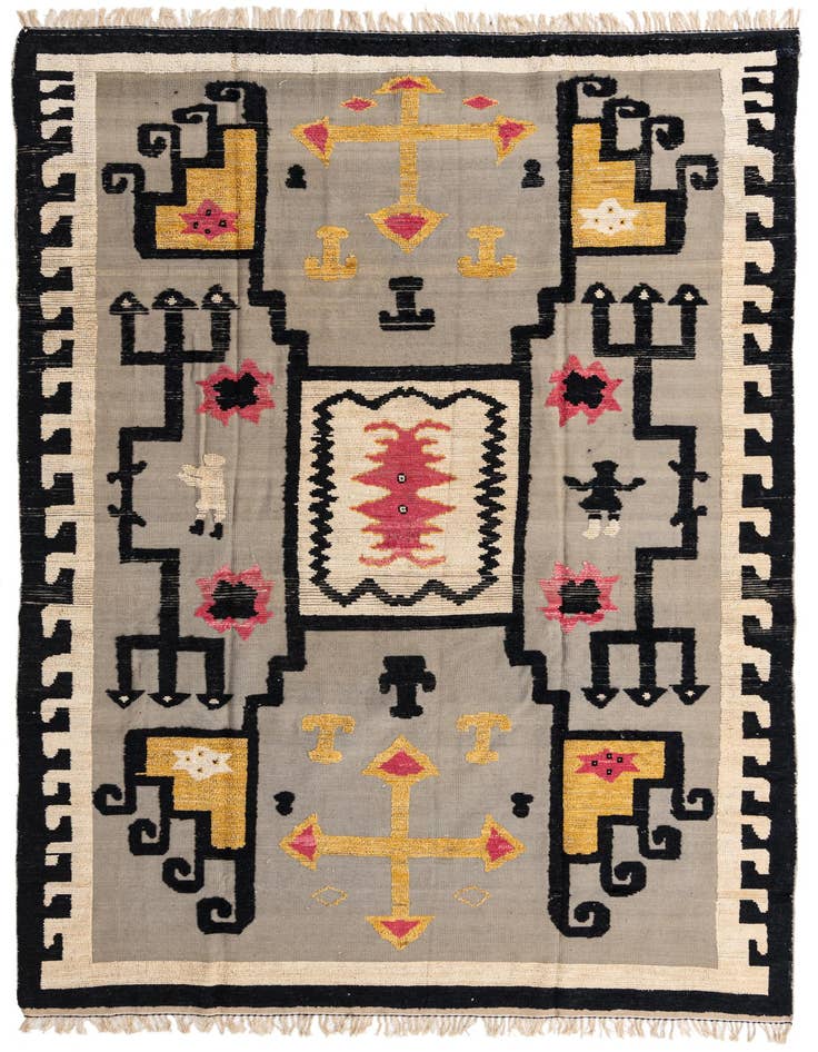 Detail image of 9' 8 x 13' Hand Knotted Oushak Wool Rug