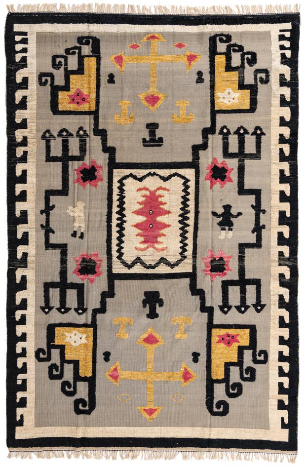 Detail image of 9' 8 x 13' Hand Knotted Oushak Wool Rug