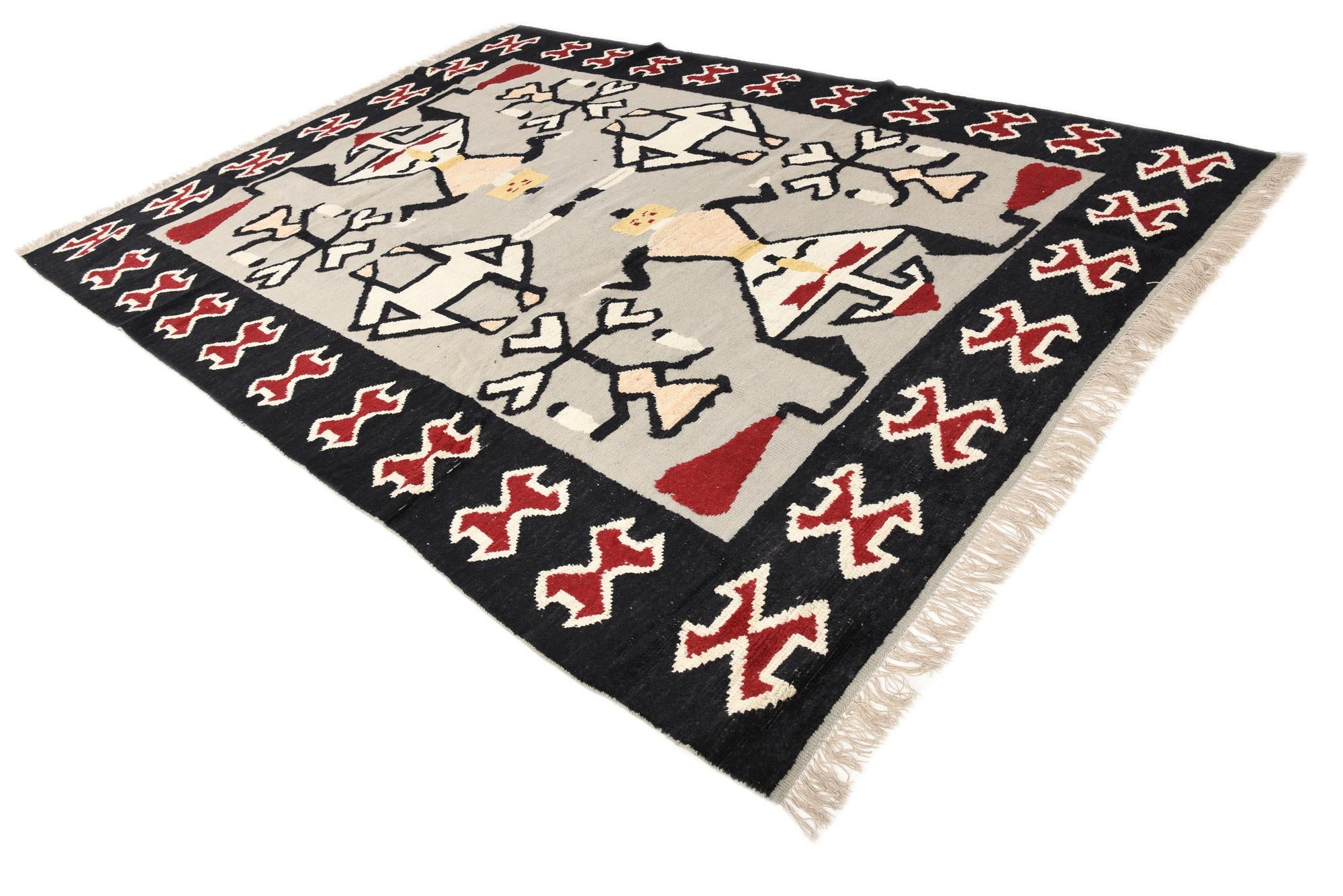 9' x 12' 5 Hand Knotted Oushak Wool Rug