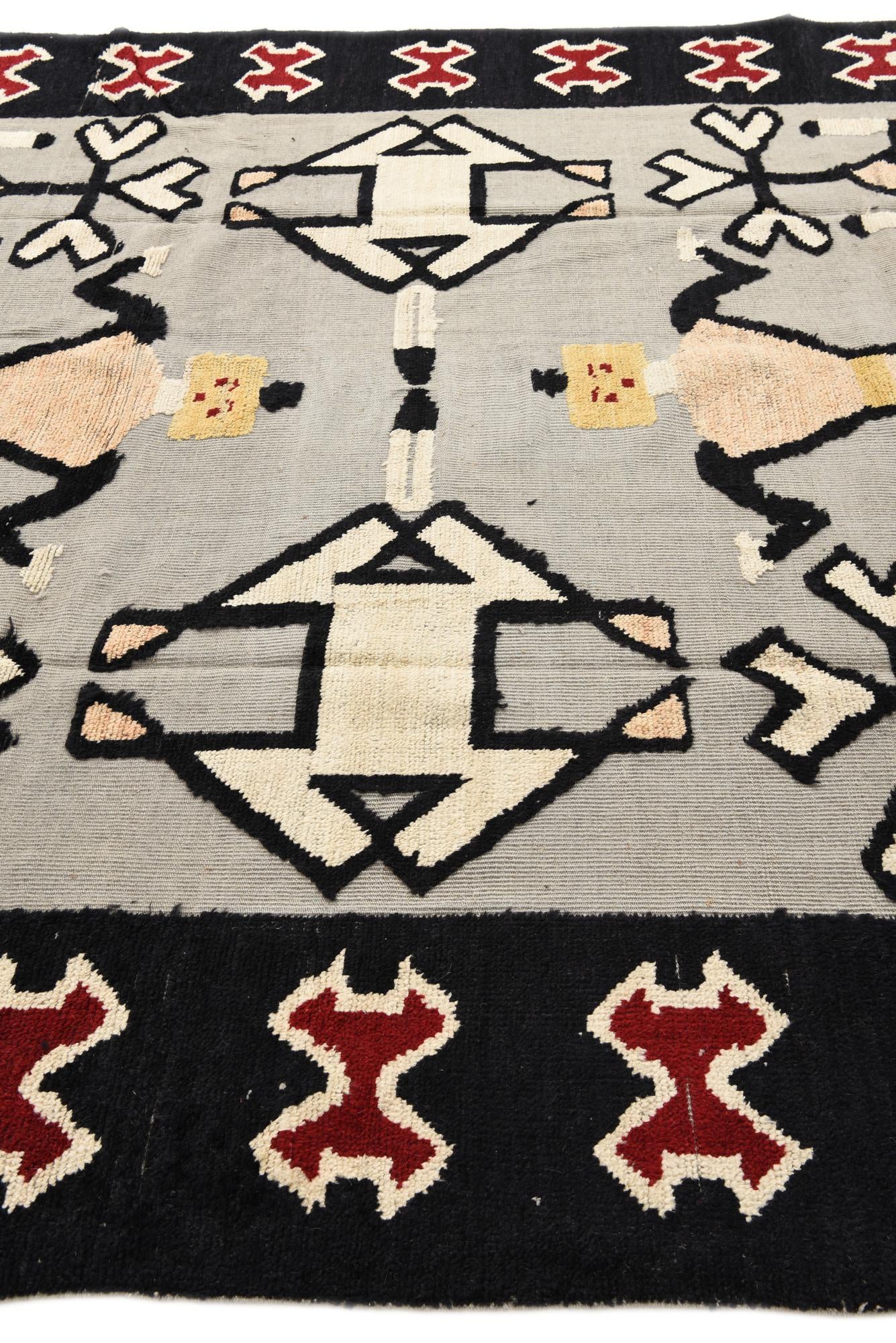 9' x 12' 5 Hand Knotted Oushak Wool Rug