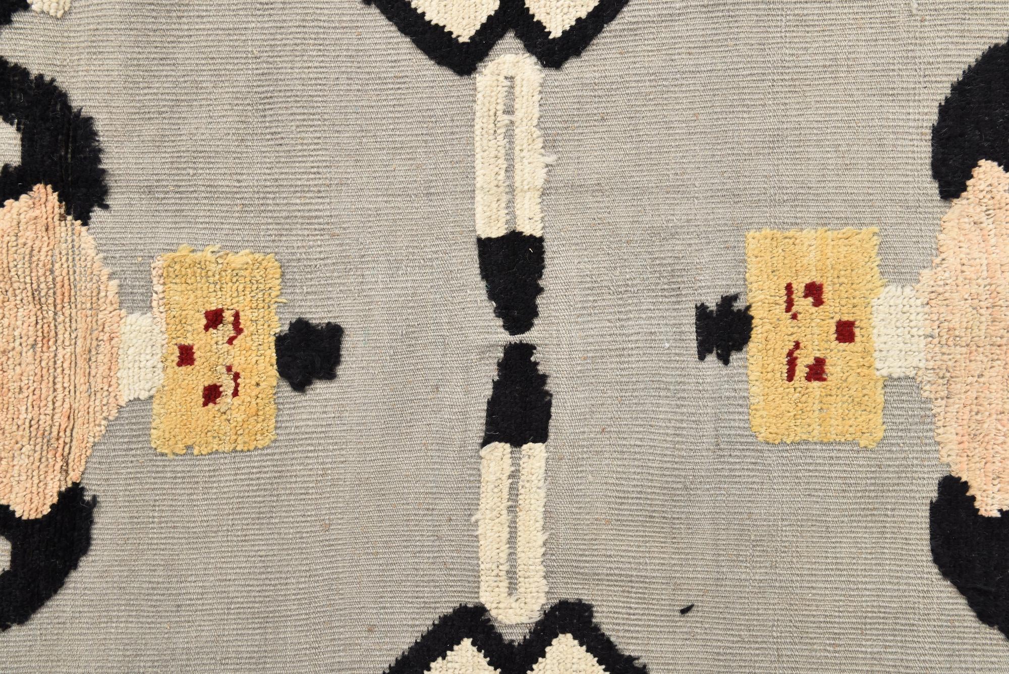9' x 12' 5 Hand Knotted Oushak Wool Rug