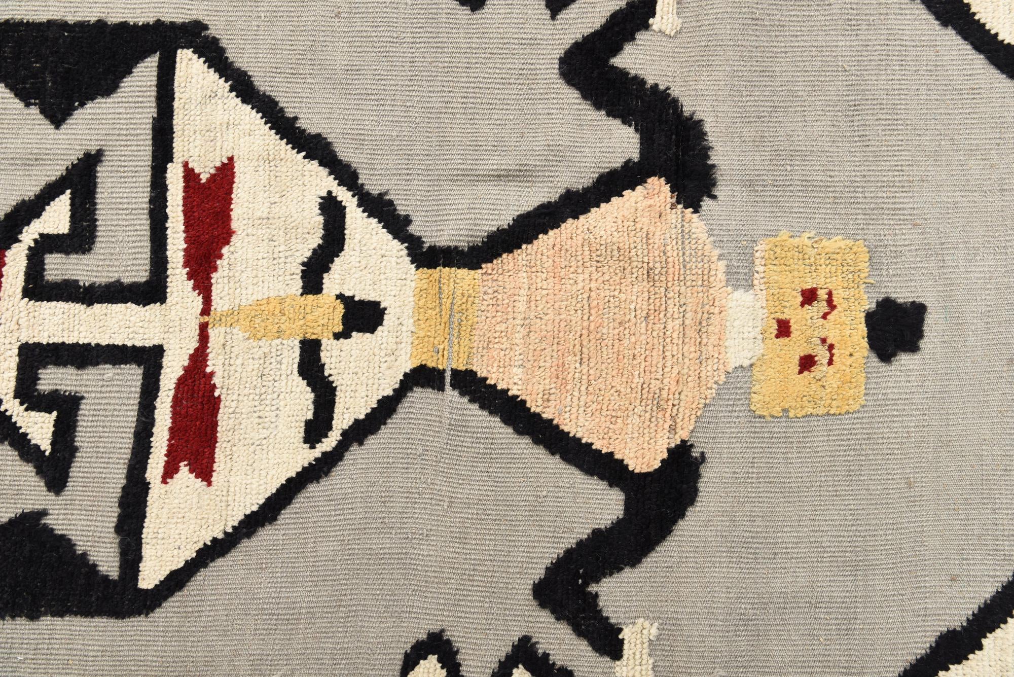 9' x 12' 5 Hand Knotted Oushak Wool Rug