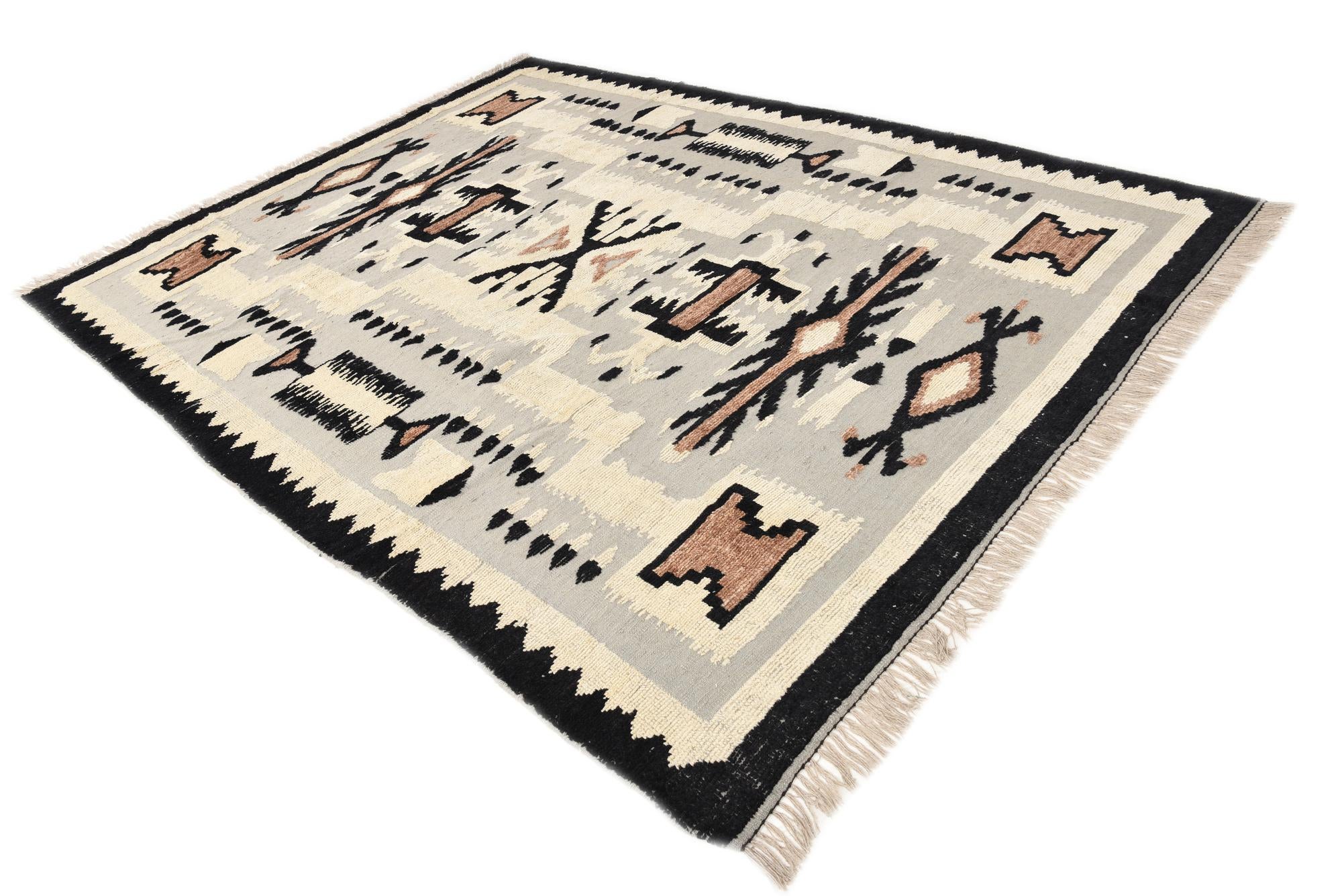 8' 2 x 10' 7 Hand Knotted Oushak Wool Rug