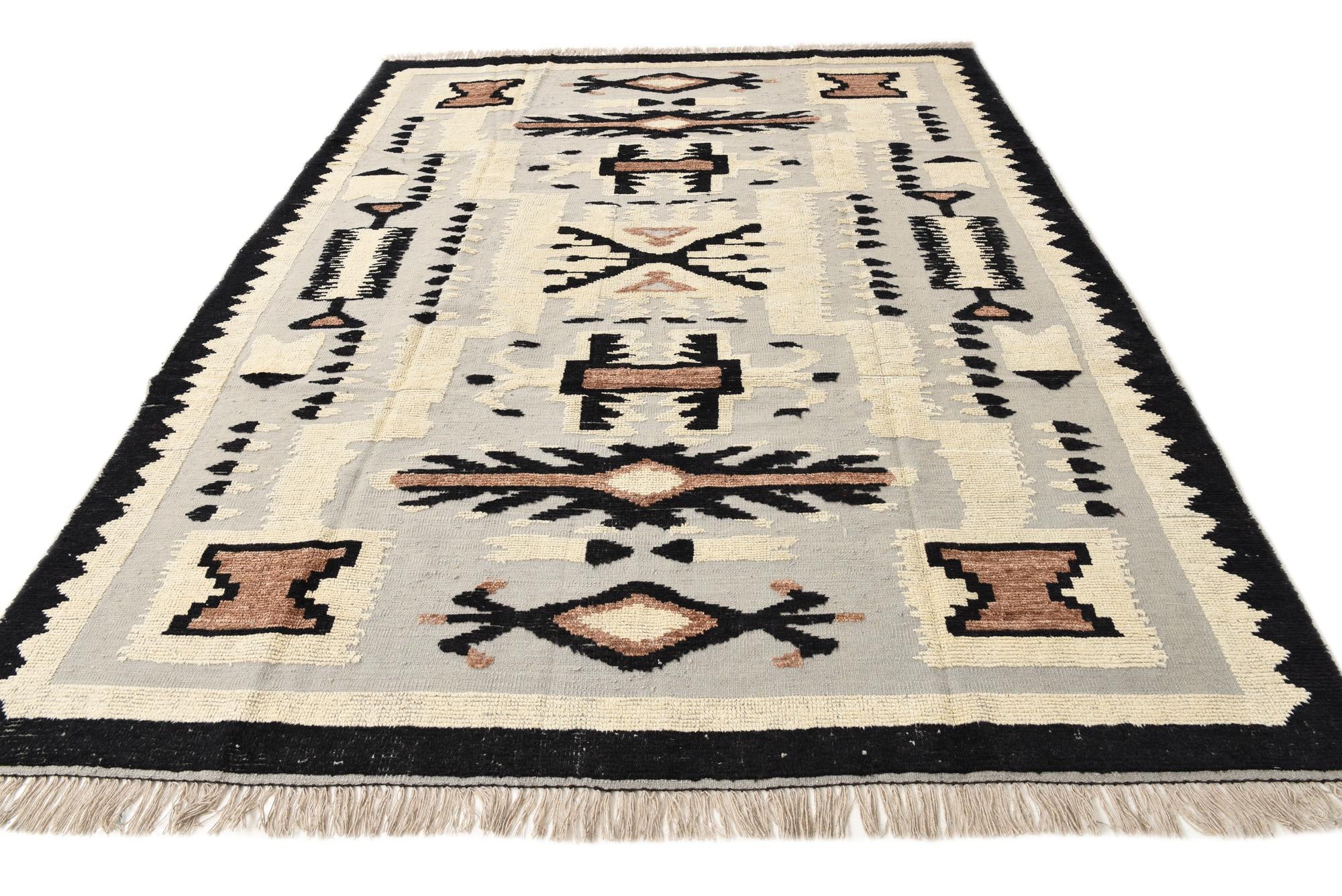 8' 2 x 10' 7 Hand Knotted Oushak Wool Rug
