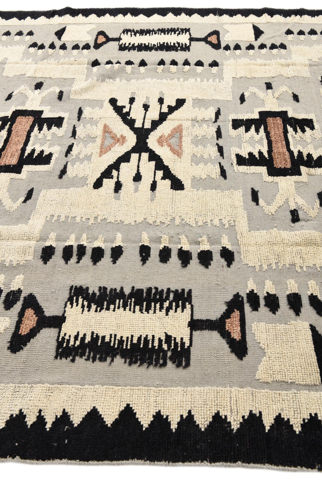 8' 2 x 10' 7 Hand Knotted Oushak Wool Rug