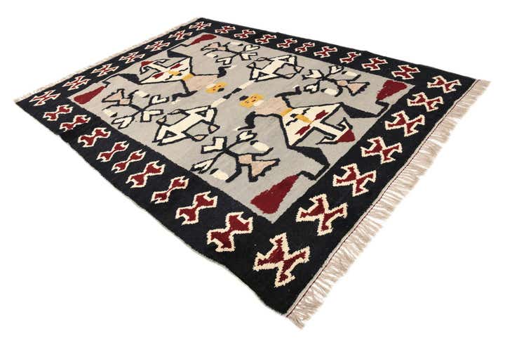 7' 11 x 10' 7 Hand Knotted Oushak Wool Rug