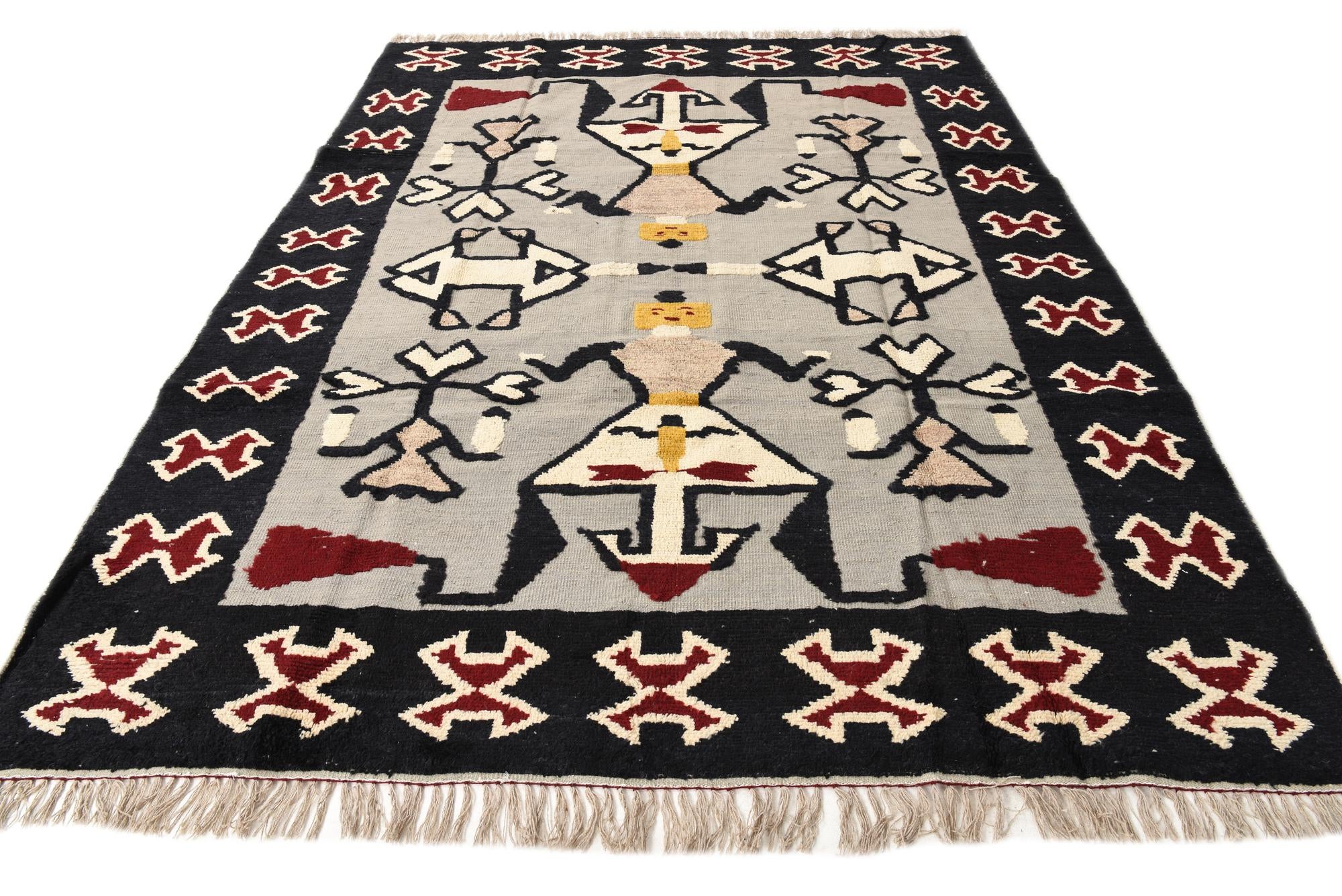 7' 11 x 10' 7 Hand Knotted Oushak Wool Rug