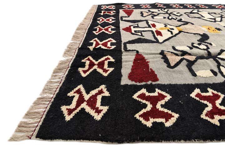 7' 11 x 10' 7 Hand Knotted Oushak Wool Rug