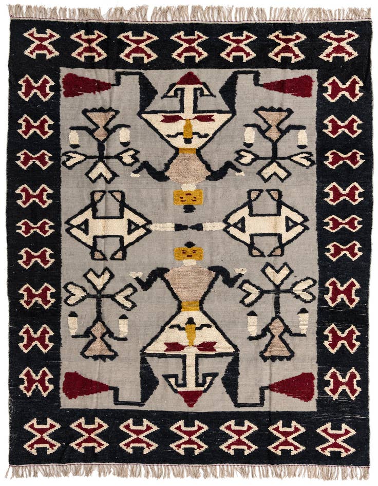 Detail image of 7' 11 x 10' 7 Hand Knotted Oushak Wool Rug