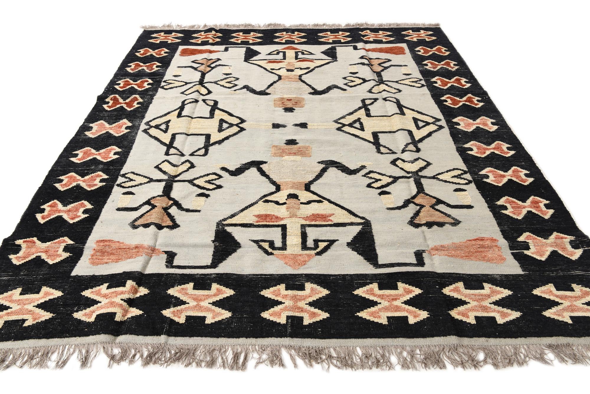 8' 1 x 10' Hand Knotted Oushak Wool Rug