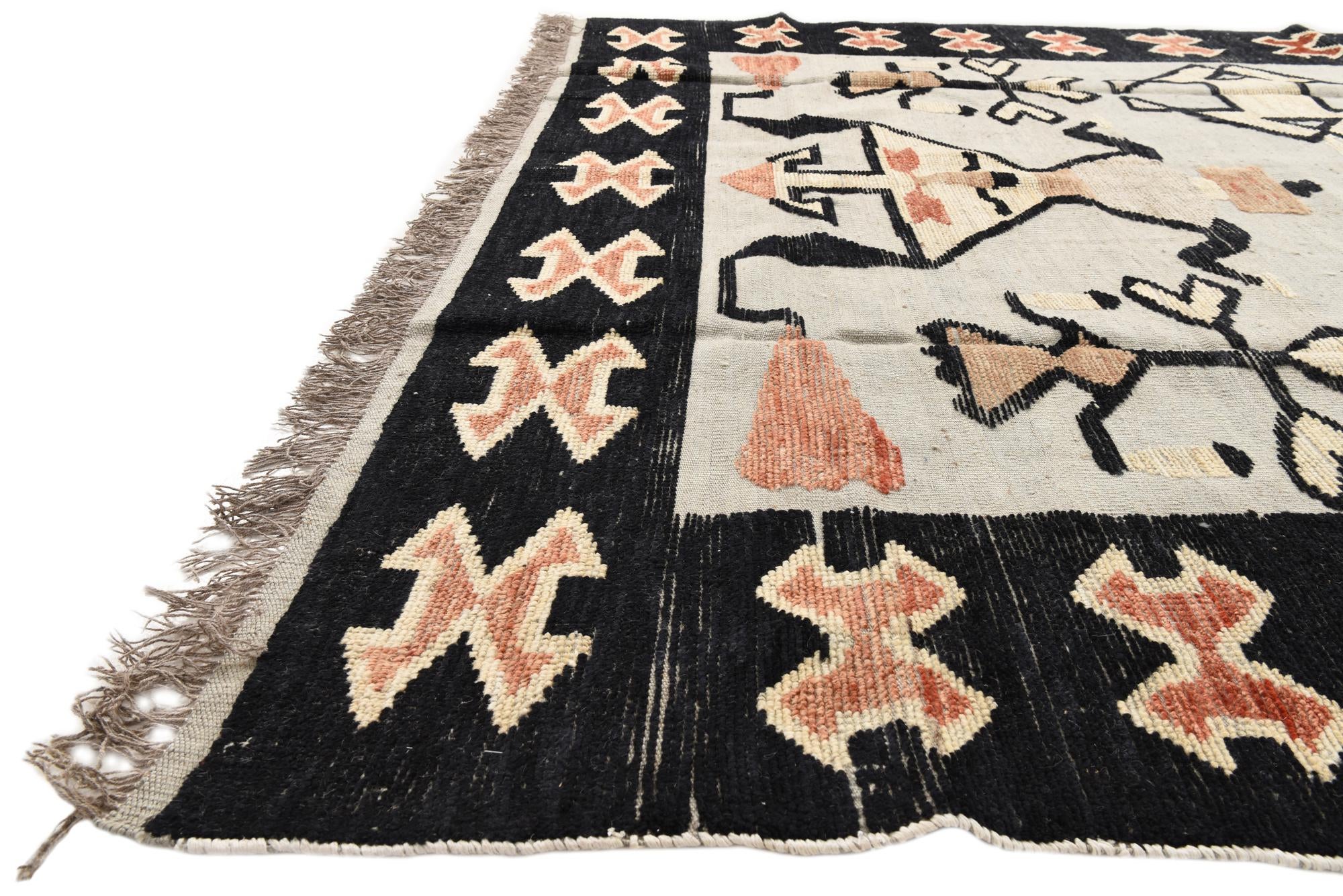 8' 1 x 10' Hand Knotted Oushak Wool Rug